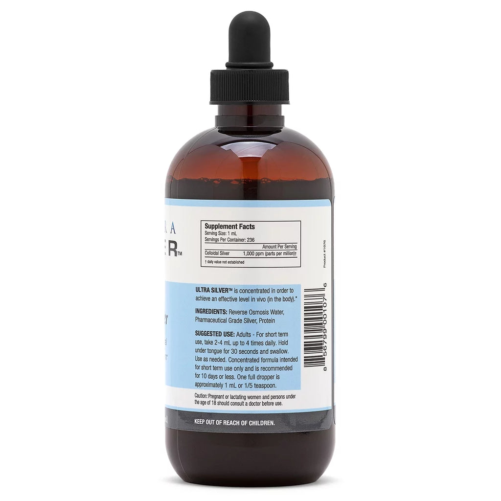 1000 PPM 8 Oz Colloidal Silver Mineral Supplement with Dropper I661