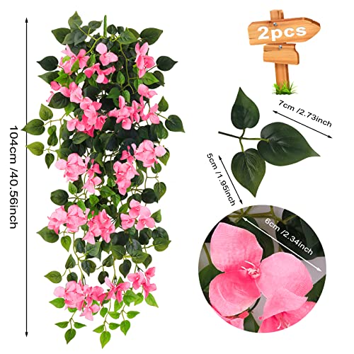 UV Resistant Artificial Bougainvillea Hanging Plant M7289
