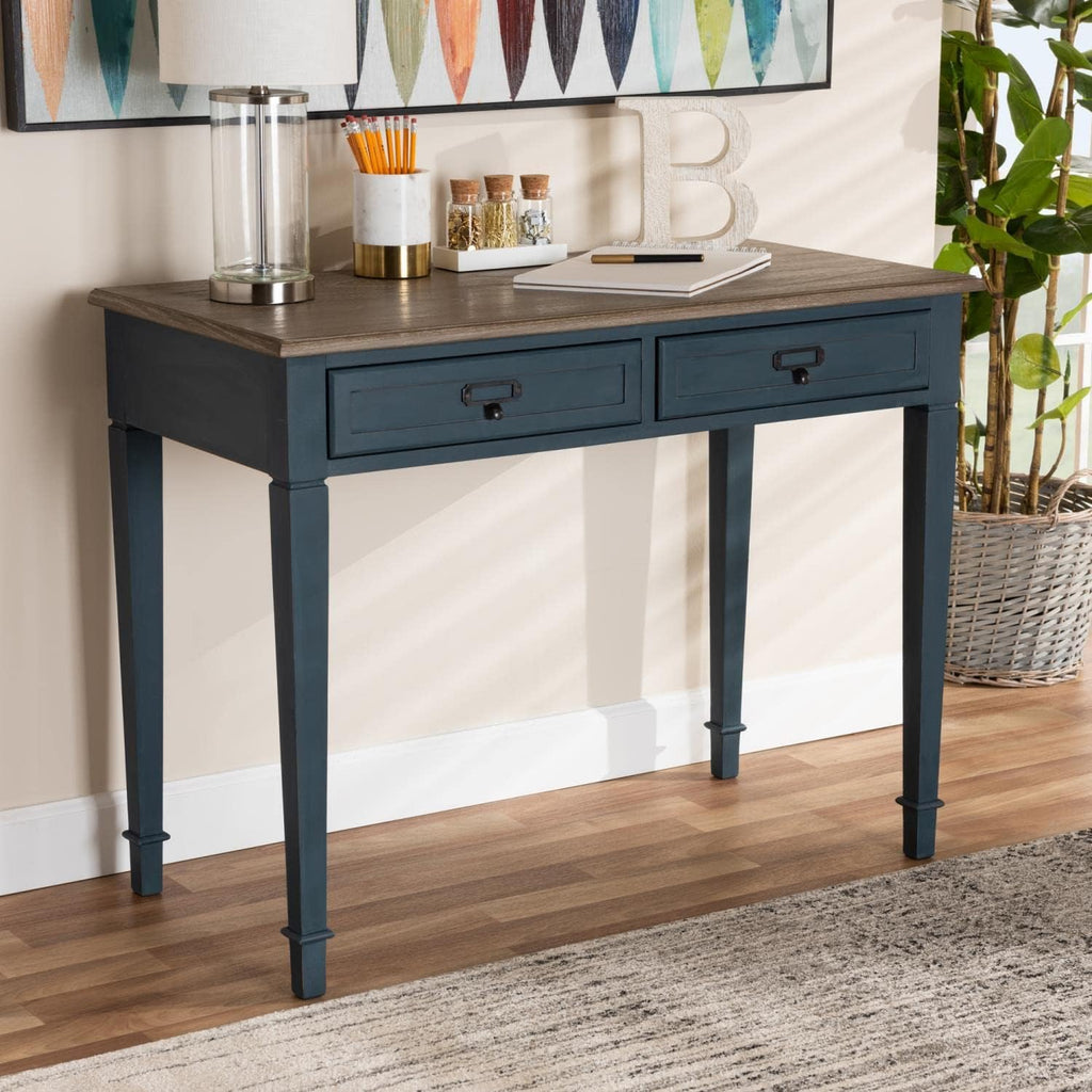 Spruce Blue Accent Writing Desk M8709