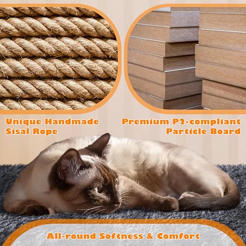 Dark Gray Cat Tree with Platform, Hammock, Scratching Posts L941351