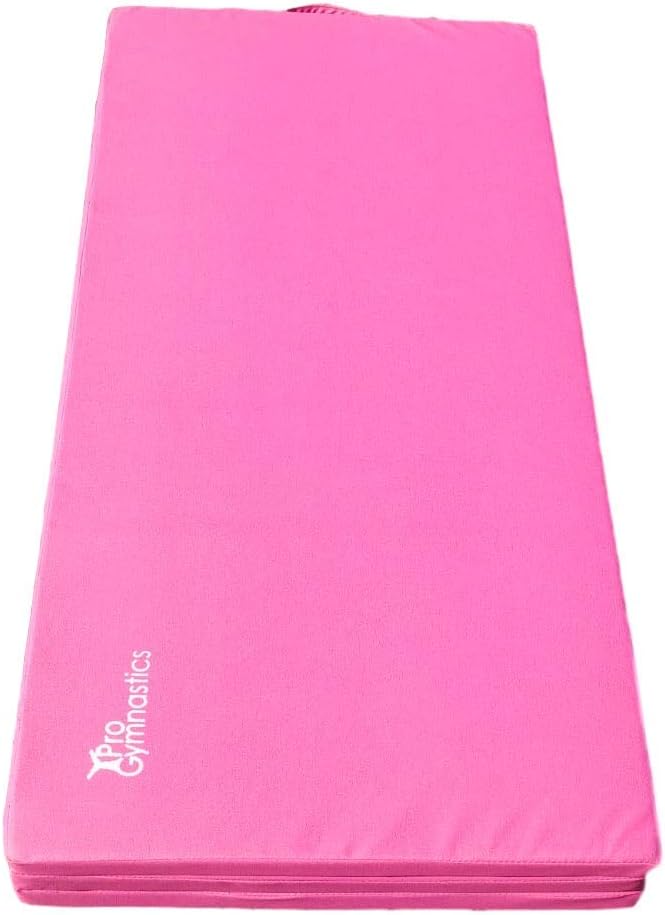 Extra Thick High Density Anti-Tear Gymnastics Gym Folding Exercise Mats (Pink) G22036