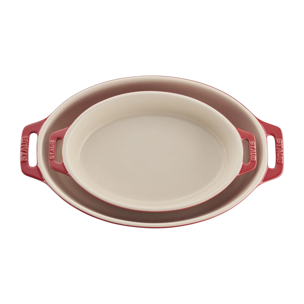 2-pc Oval Ceramic Baking Dish Set Q632