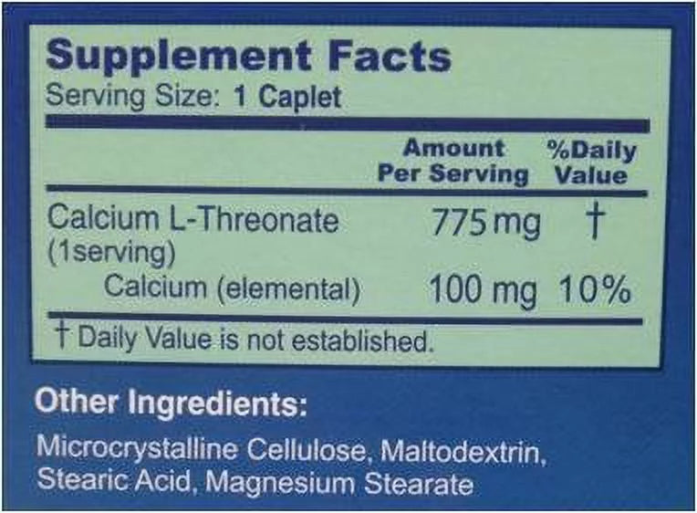 3 Bottles Calcium Threonate 90 Caplets C83670