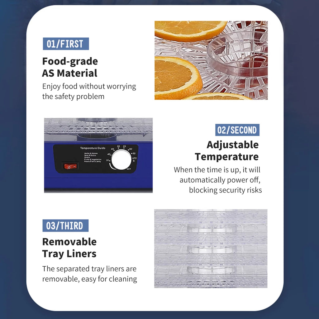 5 Trays Food Dehydrator with Digital Timer V53041