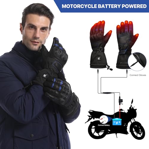 Professional Heated Motorcycle Gloves with 12V Charging Cord Z668