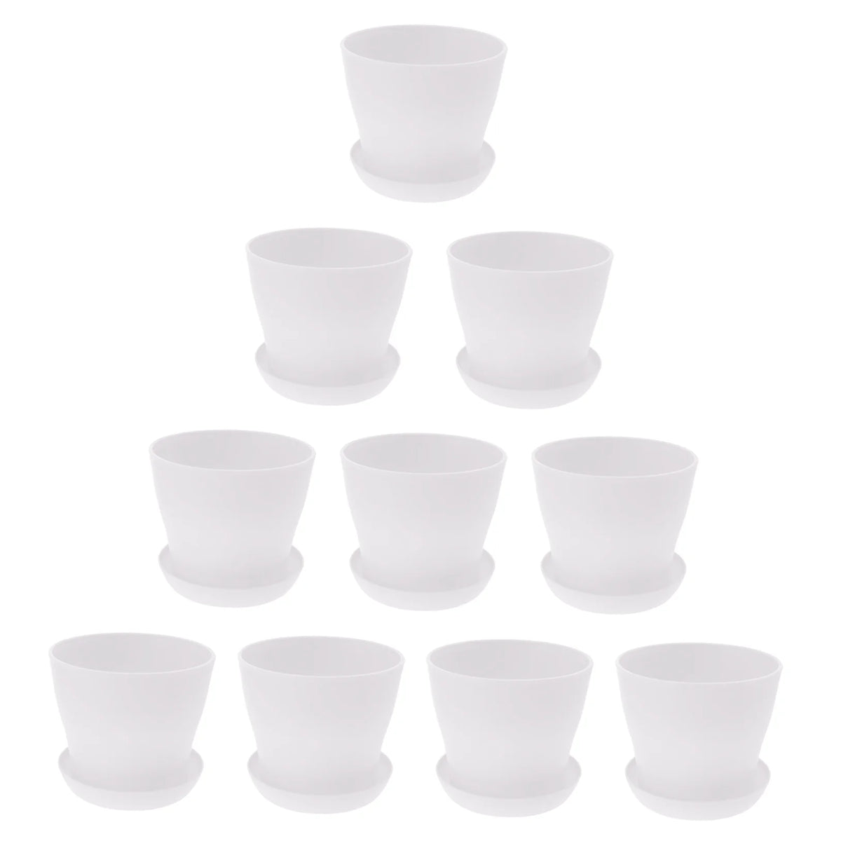 White 10 Pcs Flowerpot Y121506