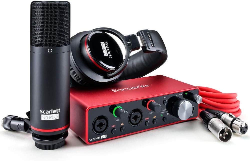 2-in, 2-out USB Audio Interface with Microphone & Headphones D101