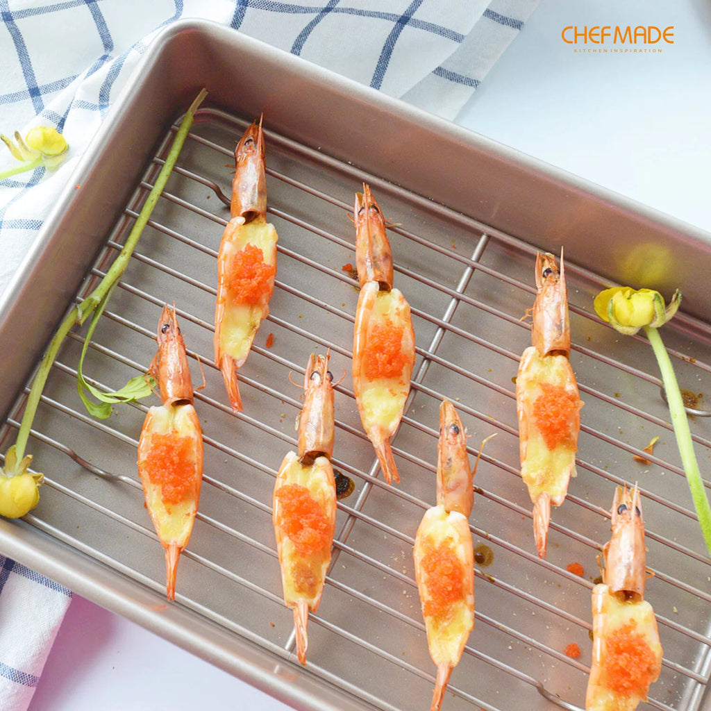 13-Inch Non-Stick Rectangular Roasting Pan with Cooling Rack L870