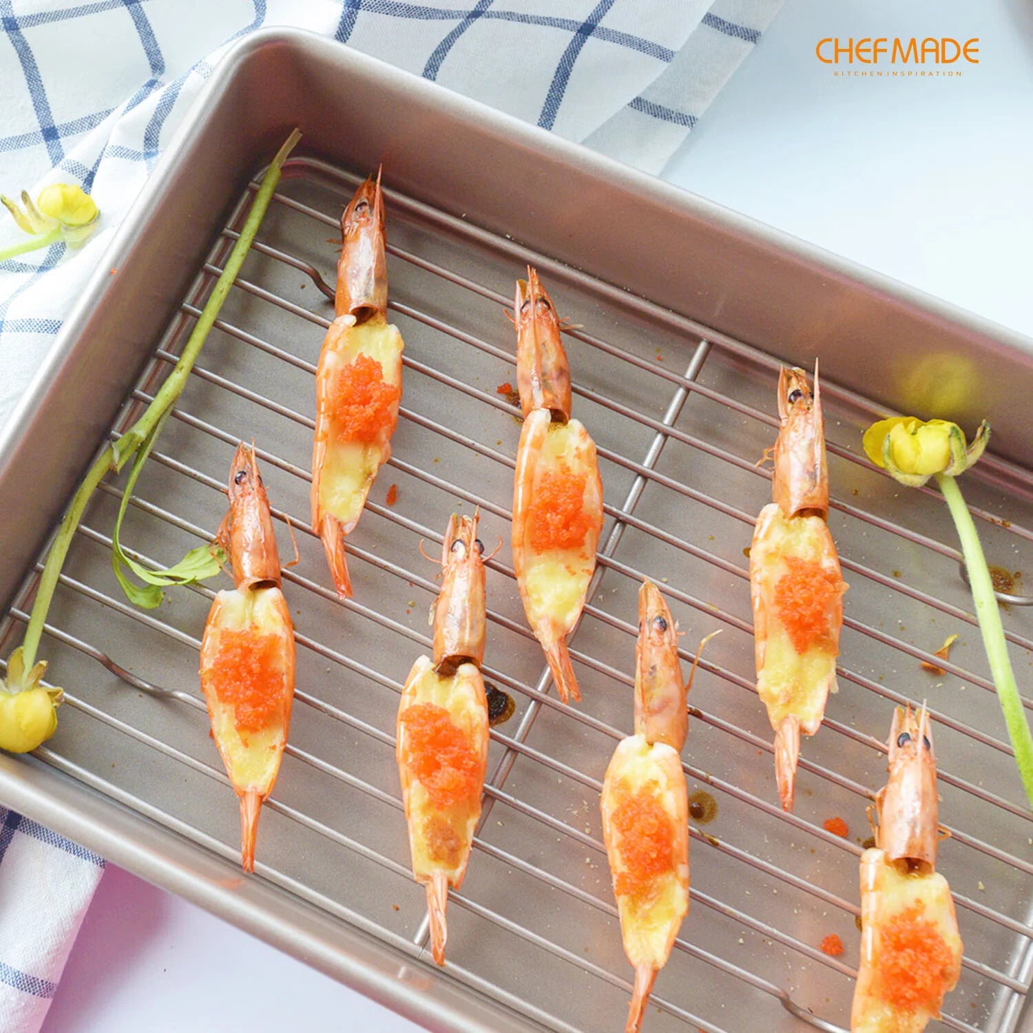 13-Inch Non-Stick Rectangular Roasting Pan with Cooling Rack L870