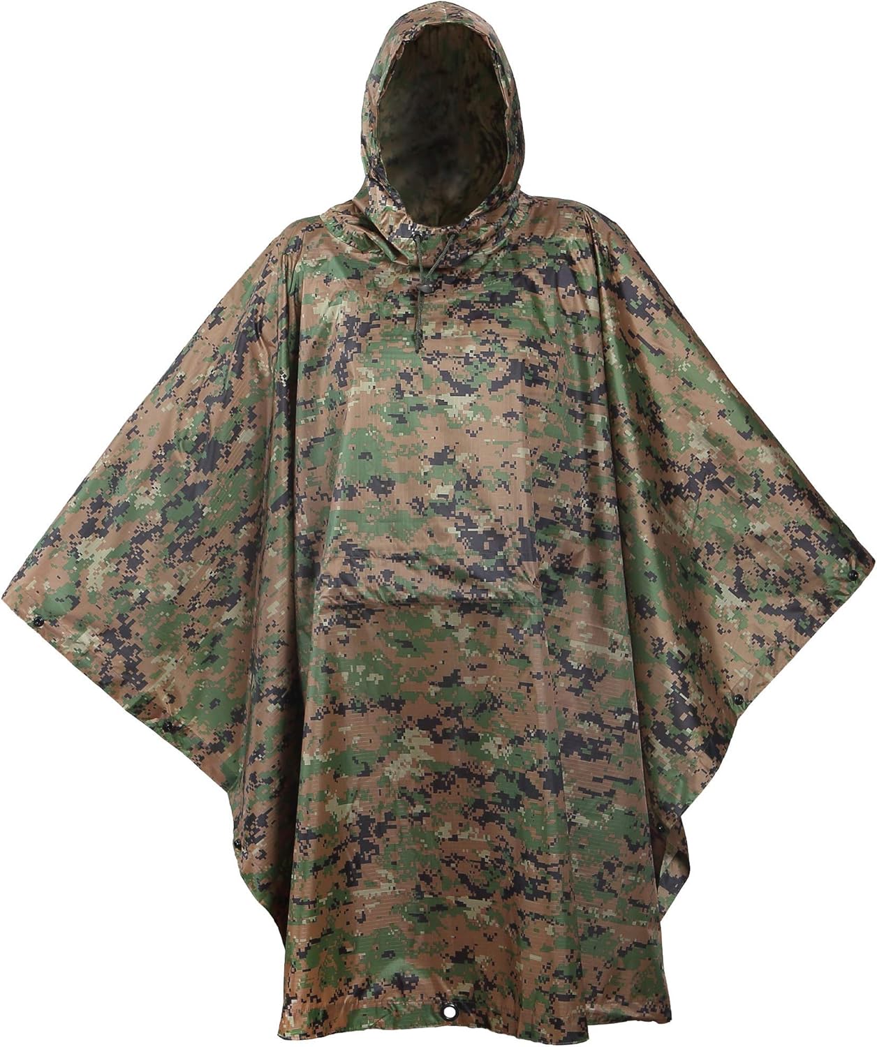Camouflage Rip Stop Rain Poncho N1615