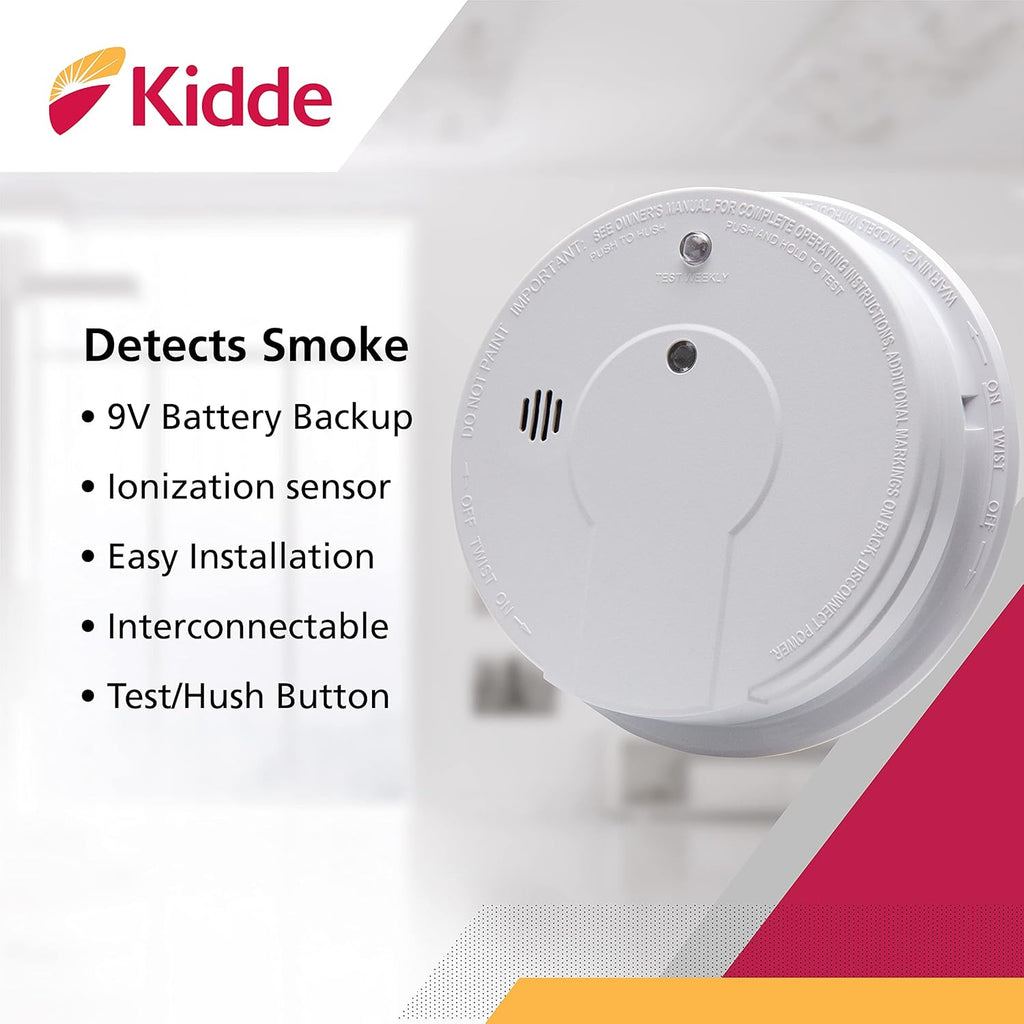 120V AC Wire-In Smoke Alarm with Battery Backup O791