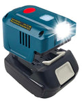 150W Power Inverter Generator for 18V Lithium Battery, DC 18V to AC 110V-120V Portable Power Station with 2 USB & AC Outlet & 200LM LED Light V19926