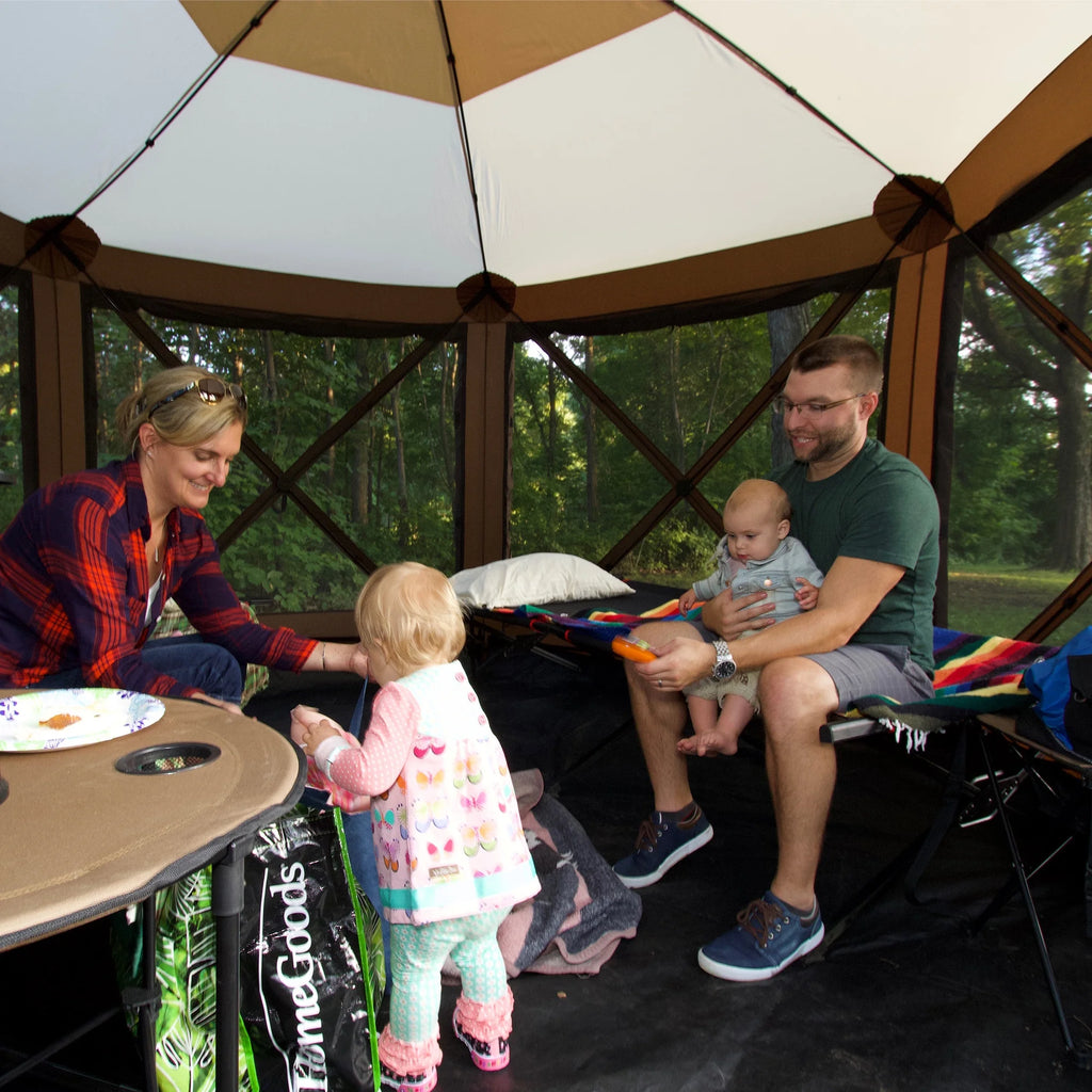 12.5' Portable Outdoor Gazebo Canopy Tent with Floor Tarp C276