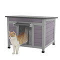 Cat House with Escape Door Insulated Weatherproof Roof Q565