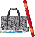 166 White Tiles Mahjong Game Set with 4 Color Rack Pushers, Black Carrying Bag, Mat with 3 Dice C491730