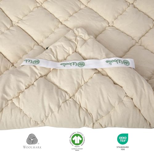 Organic Merino Wool Pillow Top Mattress Topper - 2", Queen X978438