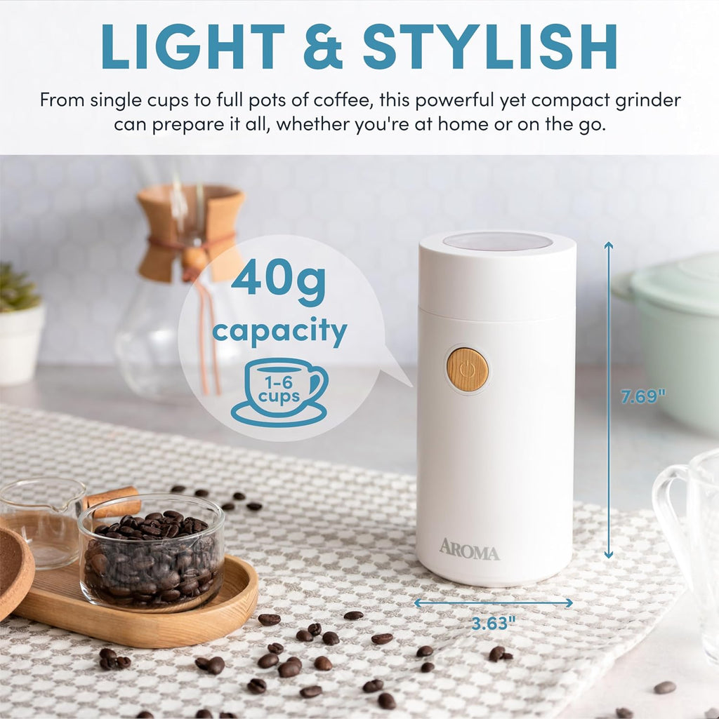 White 40g Mini Electric Coffee Grinder P662
