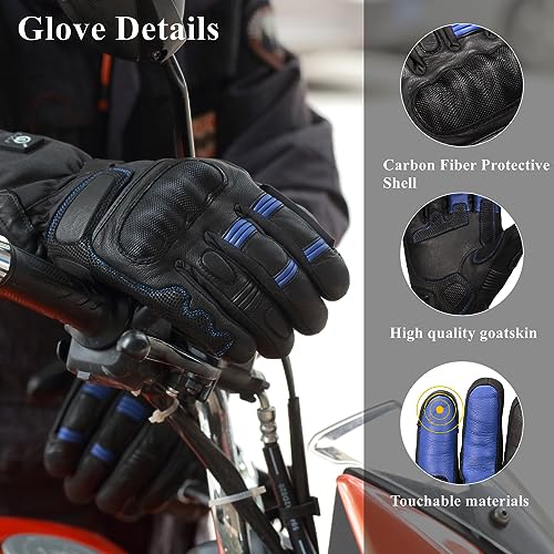 Professional Heated Motorcycle Gloves with 12V Charging Cord Z668