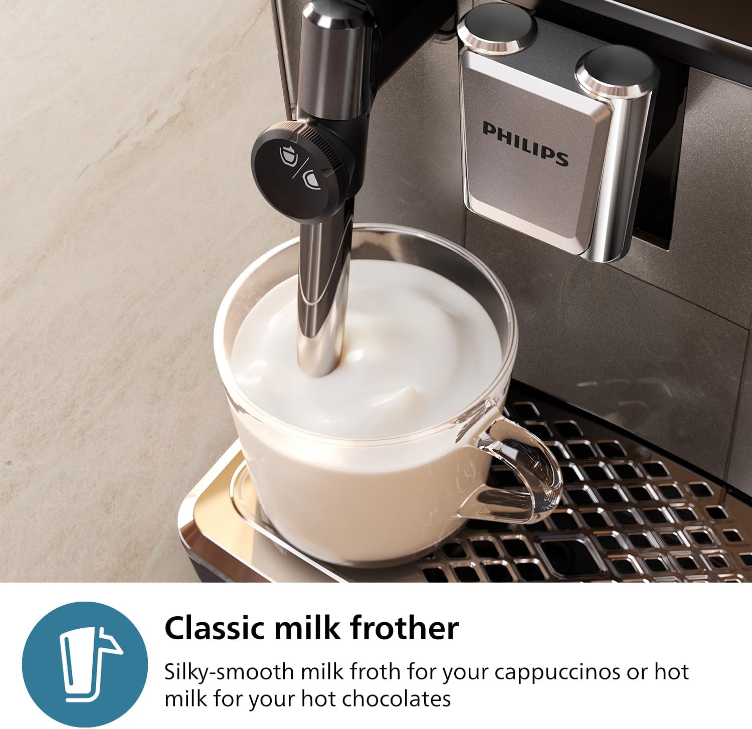 Fully Automatic Espresso Machine with Touch Display, Milk Frother, Ceramic Grinder, AquaClean Filter, Black Chrome M9250