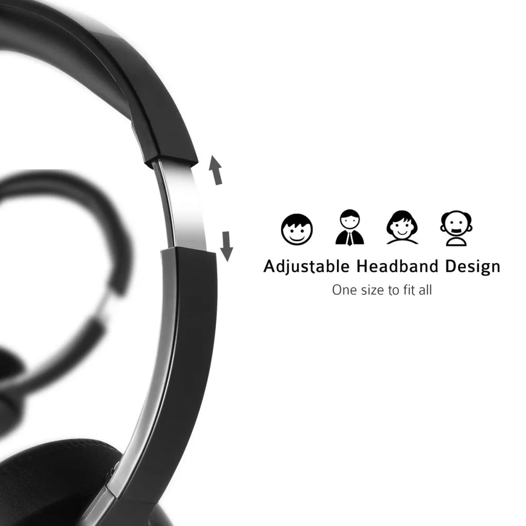 USB Headset with Microphone Noise Cancelling Lightweight Wired Headphones E32276