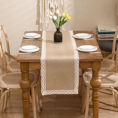 Natural Jute Braided Table Runner 13x120 inch D75034