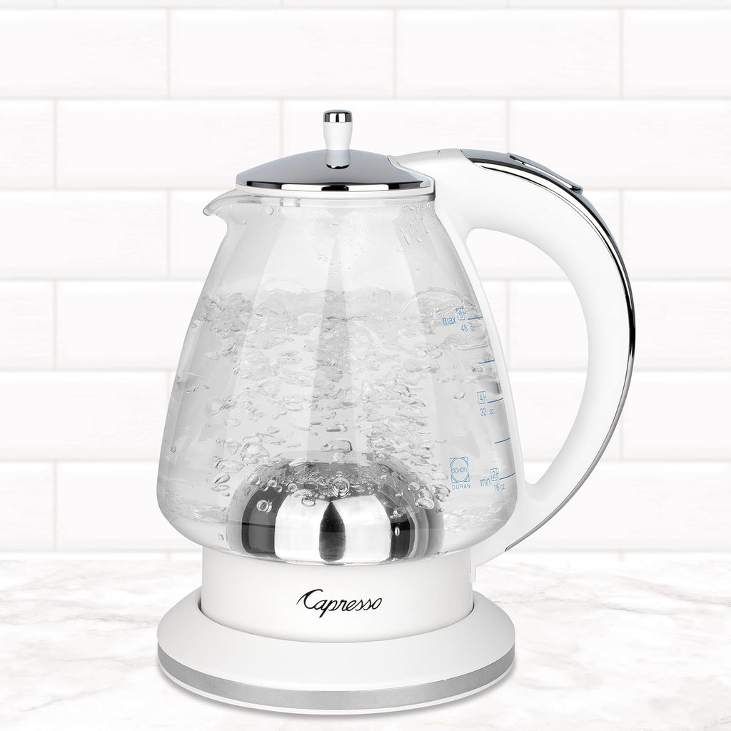 White 48 oz Glass Kettle G444951