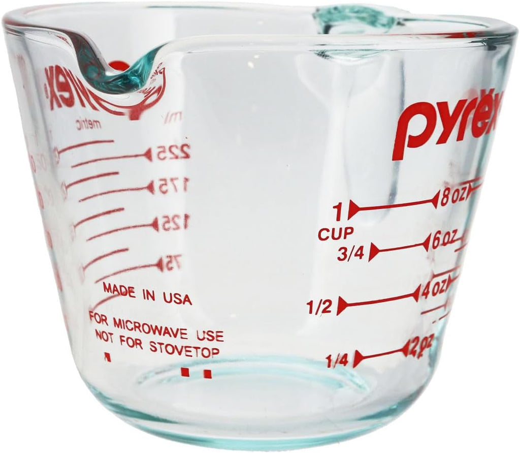 1-Cup Clear Measuring Cup with Red Measurements X336982