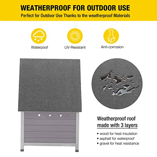 Cat House with Escape Door Insulated Weatherproof Roof Q565