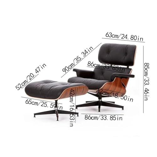 Leather Single Sofa Chair with Footrest N115349