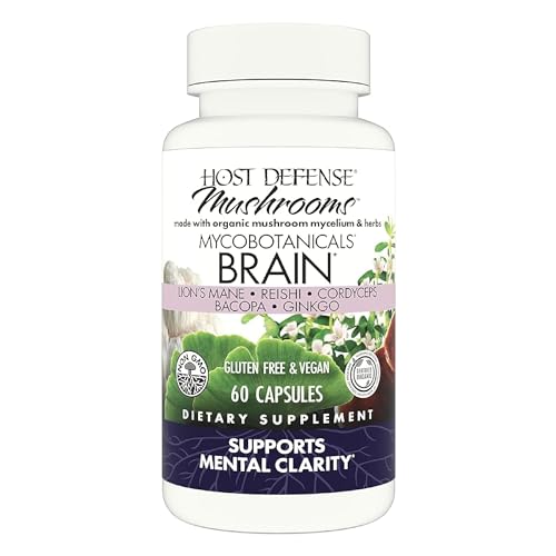 Capsules with Lion's Mane, Reishi & Cordyceps Mushroom - 60 Capsules K796457