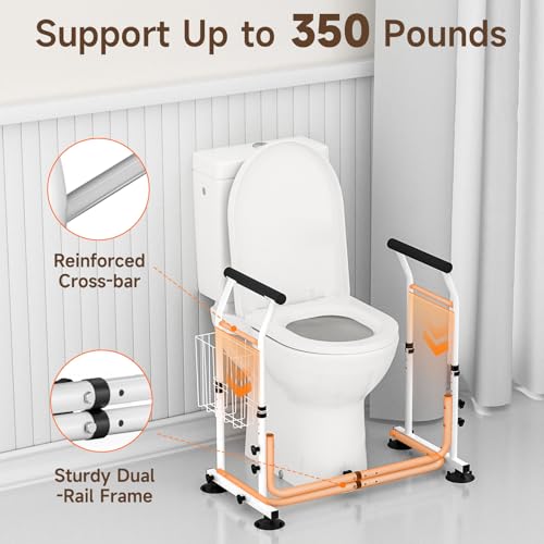 Toilet Safety Frame with Arms, Adjustable Width and Height H31680