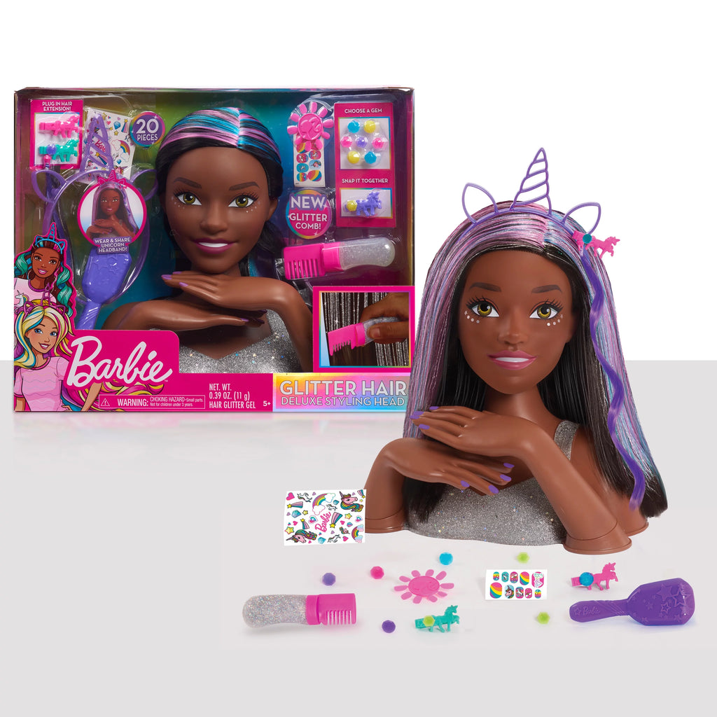 20-Piece Styling Head, Black Hair, Kids Toys V71460