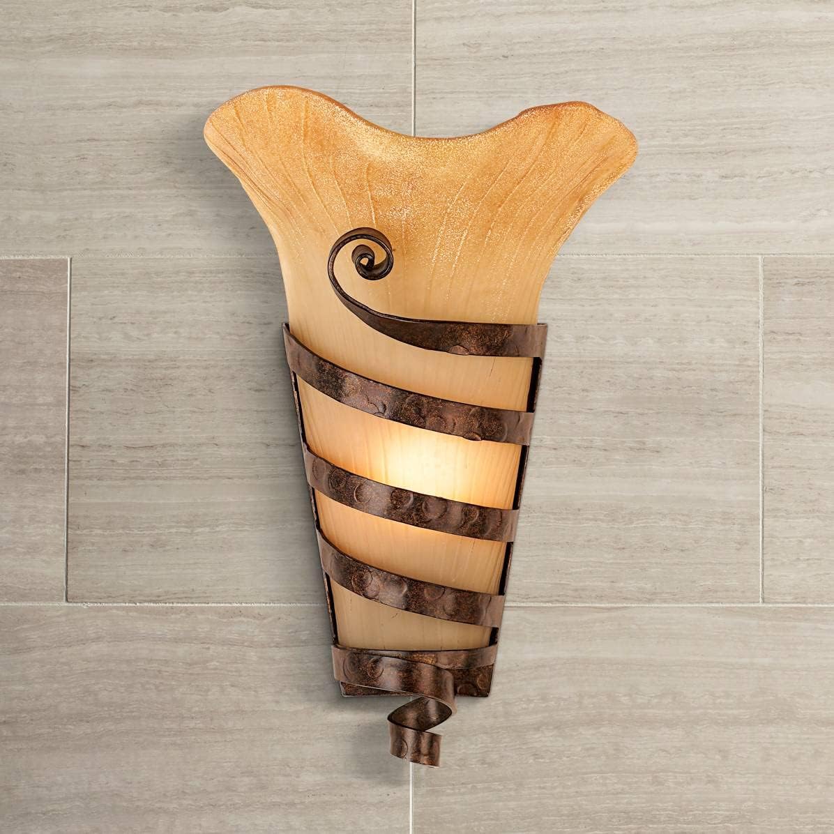 Set of 2 Rust Wall Light Sconces R680541