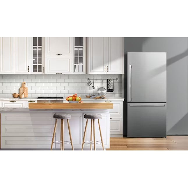 17.2-cu ft Counter-depth Bottom-Freezer Refrigerator (Fingerprint Resistant Stainless Steel) N81378