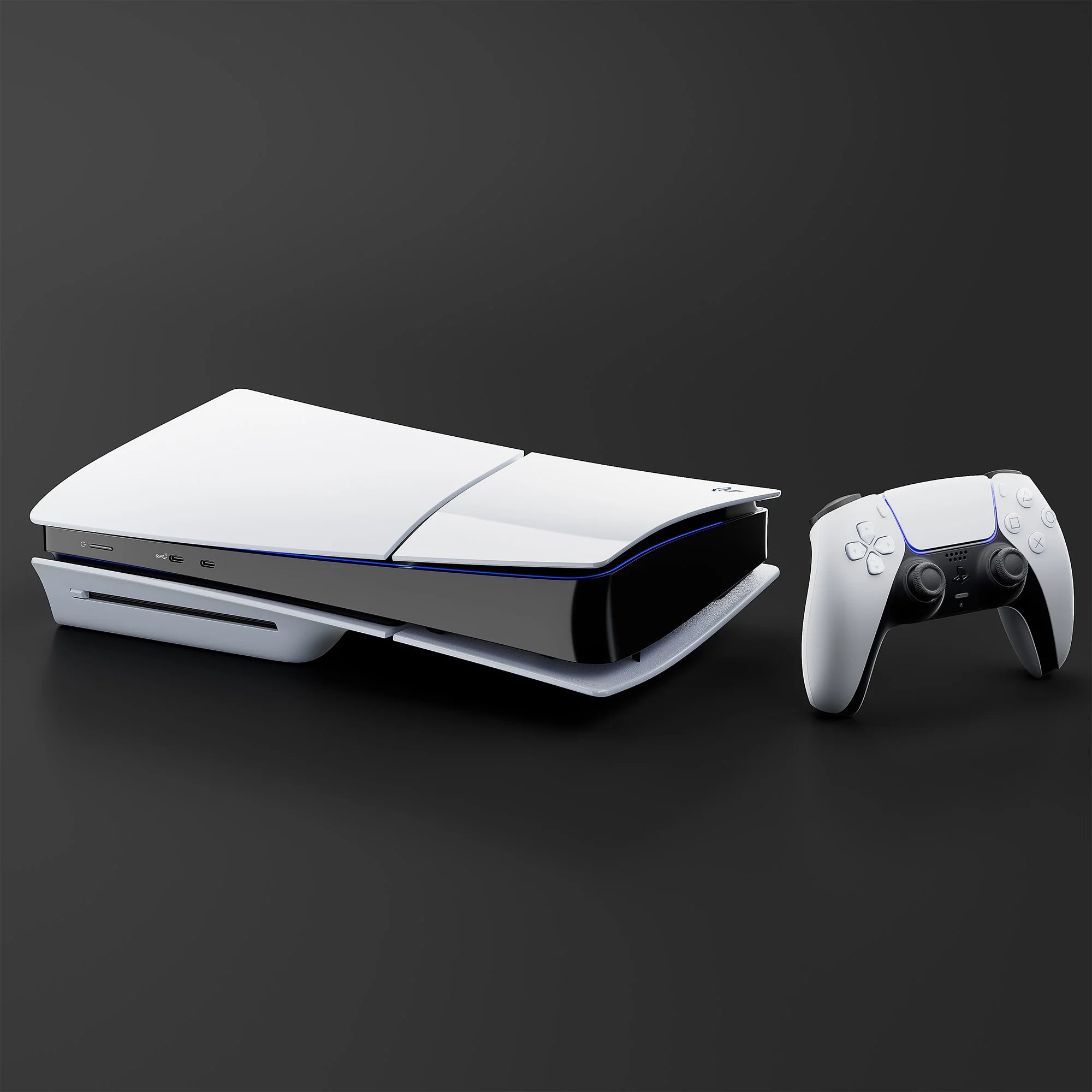 White 2TB SSD PlayStation 5 Gaming Console with Two Controllers J785