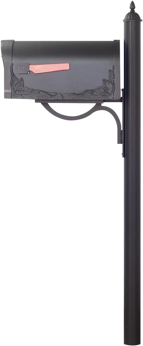 Floral Mailbox with Locking Insert and Mailbox Post J914