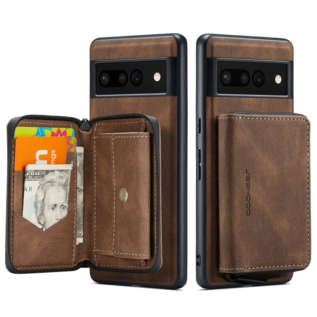Brown Wallet Case for Google Pixel Fold 5G with Screen Protector J962260
