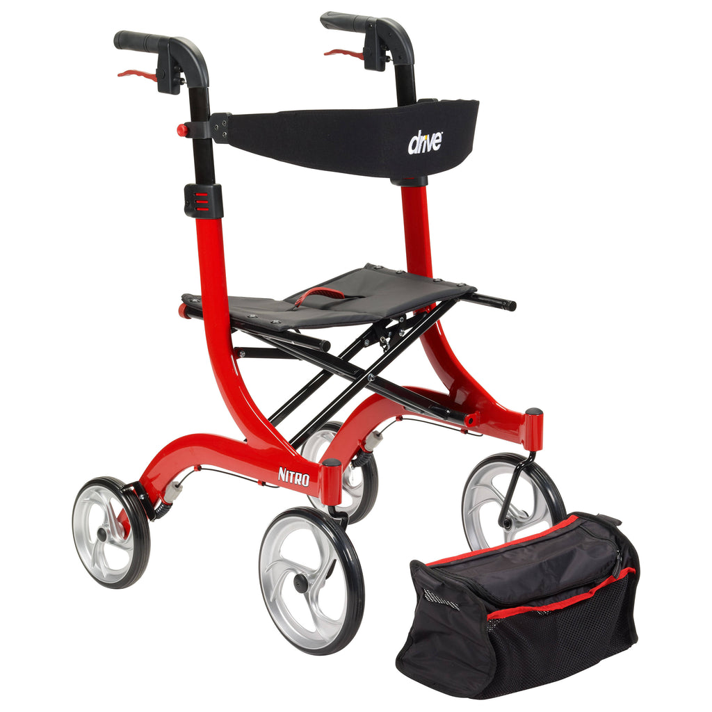 Red Rollator Walker L2448