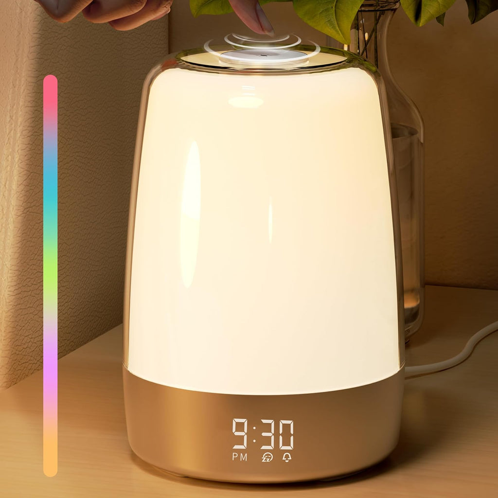 Dimmable Touch Sunrise Alarm Clock with 6 RGB Colors 5 Nature Sounds K171