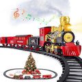 Electric Train Toy with Steam Locomotive, Tracks, Lights & Sound X5303