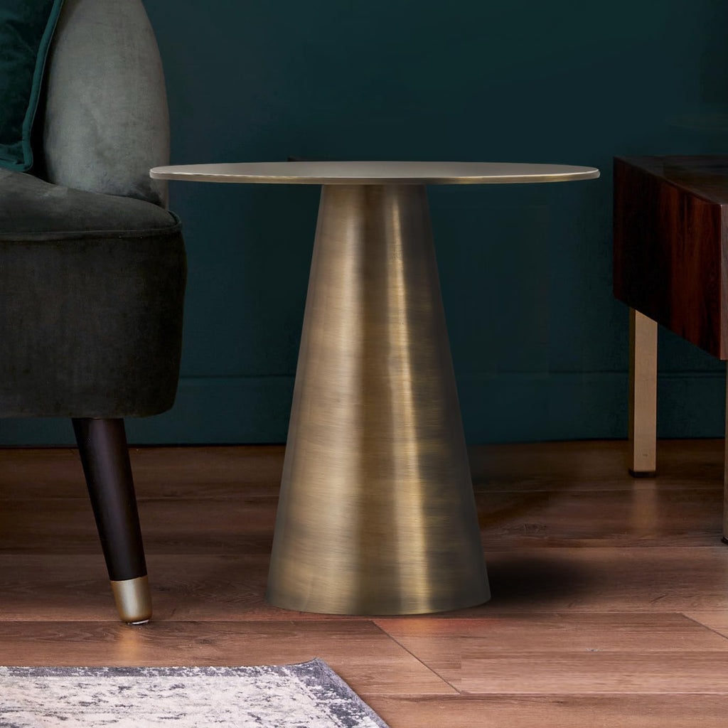 Antique Brass Finished Side Table B381733