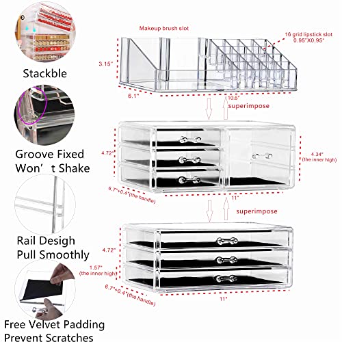 Clear Acrylic 11 Drawers Makeup Storage Organizer P35259