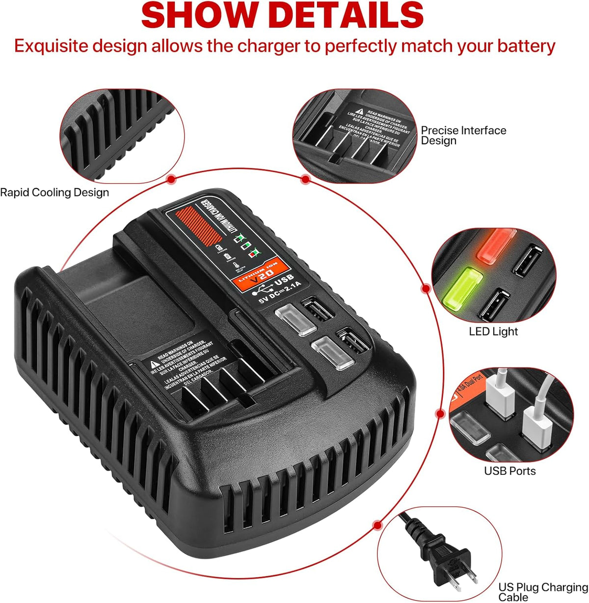 2Pack 20V 3.5Ah Replacement Battery and Charger Kit X47603