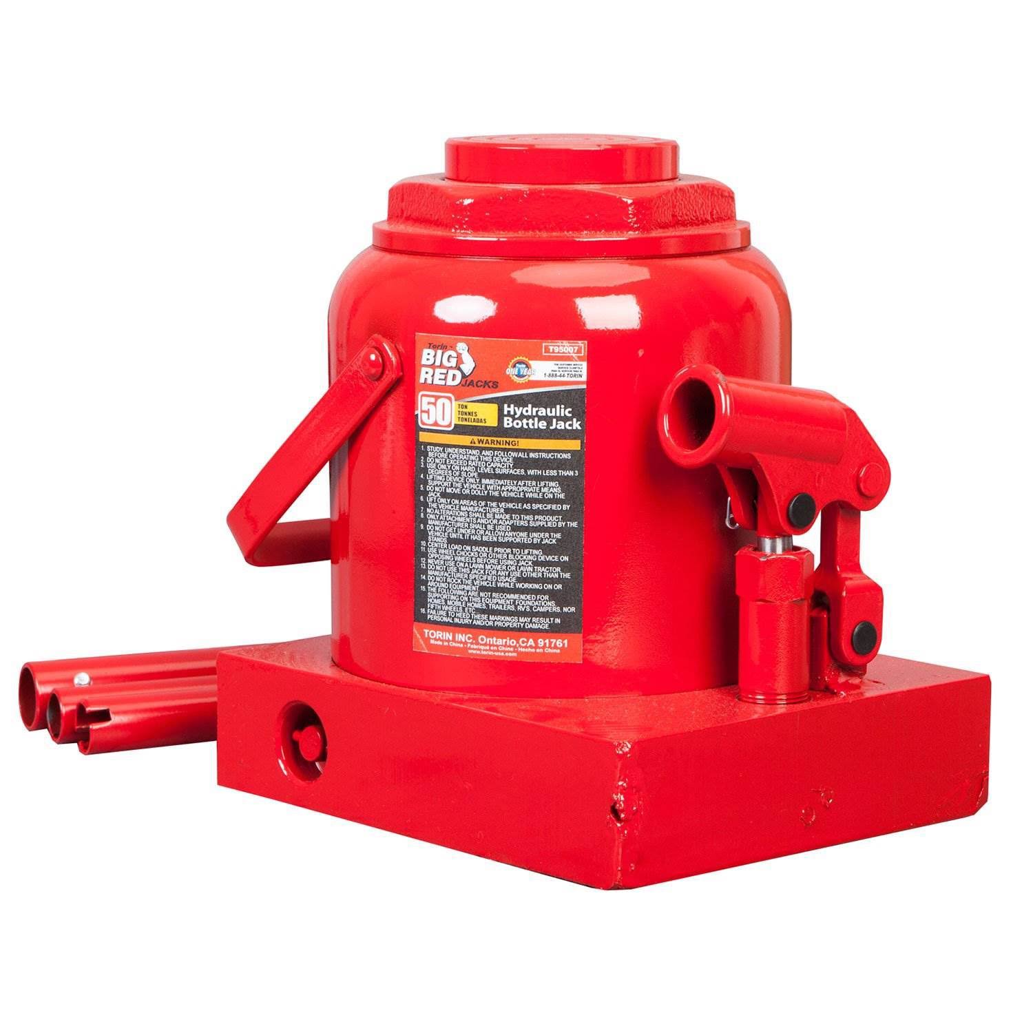 50 Ton Capacity Hydraulic Steel Bottle Jack P20175