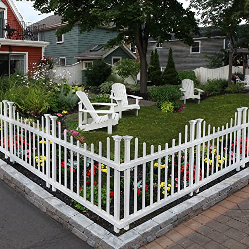 White Vinyl Picket Fence Kit 2.5 ft. H x 3.5 ft. W 2 Fence Panels O34696