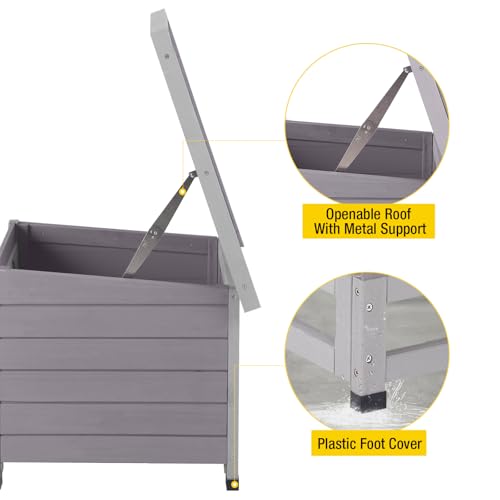 Cat House with Escape Door Insulated Weatherproof Roof Q565