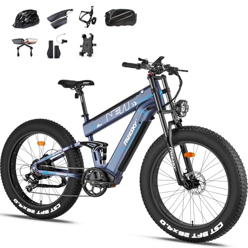 Dual Battery 48V 35AH 2000W 80-155 Miles Electric Bike 26" Fat Tire Full Suspension EBike with Dual Hydraulic Brakes J77733