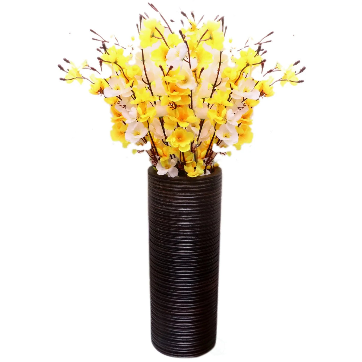 Brown Mango Wood Cylinder Vase I950