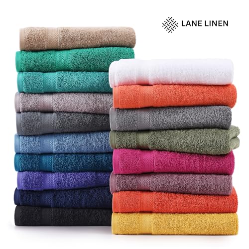 16 Piece 100% Cotton Black Bath Towel Set with 4 Bath Towels, 4 Hand Towels, 8 Wash Cloths X902252