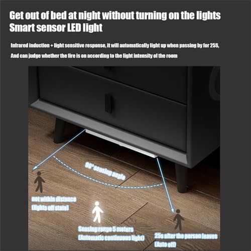 White 2 Drawer Nightstand with Wireless Charging Station D187125